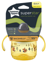 TOMMEE TIPPEE Weaning Sippee, 4m+, geltonas mokymosi puodelis, 190 ml