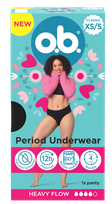 O.B. XS/S menstruacinės kelnaitės, 1 vnt.