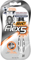 BIC Flex 5 vienkartiniai skustuvai, 3 vnt.