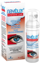 NAVIBLEF sausoms akims, alergijoms ar po akių operacijų akių priežiūros putos, 50 ml