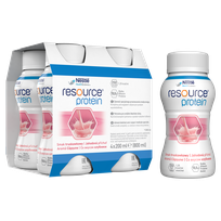 NESTLE  Resource Protein braškių skonio gėrimas, 4 vnt.