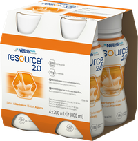 NESTLE Resource 2.0 abrikosų skonio gėrimas, 4 vnt.