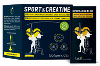 BIOFARMACIJA Sport & Creatine, fiziniam pajėgumui didinti ir širdies funkcijai milteliai, 28 vnt.