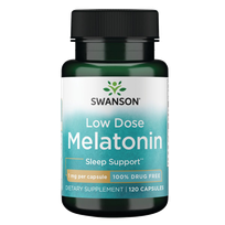 SWANSON Melatoninas 1 Mg, miego kokybei gerinti, kapsulės, 120 vnt.