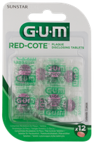 GUM Red-Cote dantų apnašoms šalinti tabletės, 12 vnt.
