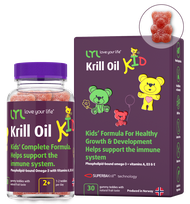 LYL KID Krill Oil guminukai-meškiukai, 30 vnt.