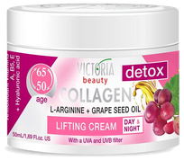 VICTORIA BEAUTY su kolagenu ir L-argininu, brandžiai odai veido kremas, 50 ml