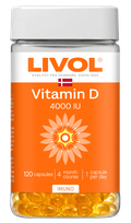 LIVOL  Extra Vitamin D 4000 IU kapsulės, 120 vnt.
