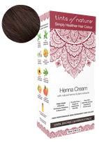 TINTS OF NATURE Henna Cream Dark Brown plaukų dažai, 70 ml