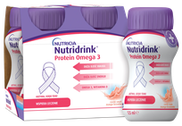 NUTRICIA Nutridrink Protein Omega 3 gaivaus persikų - mango skonio 125 ml, 4 vnt.
