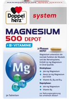DOPPELHERZ Magnesium 500 Depot + B vitaminai tabletės, 30 vnt.