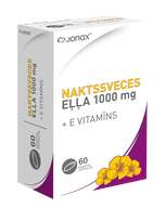 JONAX Evening Primrose Oil 1000 mg + Vitamin E kapsulės, 60 vnt.