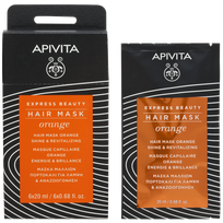 APIVITA Express Beauty Shine & Revitalizing With Orange plaukų kaukė, 20 ml