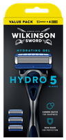 WILKINSON SWORD Hydro5 4 papildomos galvutės + skustuvas, 1 vnt.