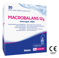 MACROBALANS 12 g milteliai geriamajam tirpalui, 20 vnt.