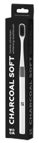 WOOM Charcoal Soft su aktyvinta anglimi dantų šepetėlis, 1 vnt.