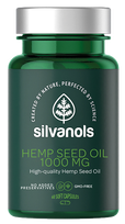 SILVANOLS PREMIUM kanapių sėklų aliejaus kapsulės, 60 vnt.