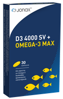 JONAX D3 4000 IU + Omega-3 Max kapsulės, 30 vnt.