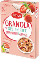 EMCO Granola Strawberry Chocolate dribsniai, 340 g