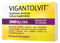 VIGANTOLVIT VIGANTOLVIT 2000, Vitaminas D3 kapsulės, 60 vnt.