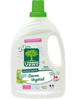LARBRE VERT Vegetal baltiems ir spalvotiems audiniams skalbimo skystis, 1530 ml