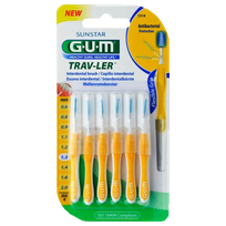GUM Trav-Ler 1,3 mm  tarpdančių šepetėlis, 6 vnt.