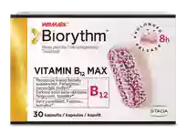 BIORYTHM VITAMIN B12 MAX  (prailginto veikimo vitaminas B12) kapsulės, 30 vnt.