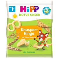 HIPP Organic Crunchy Loops užkandis, 25 g