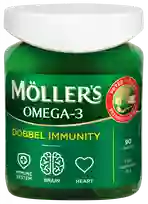 MOLLERS OMEGA-3 Dobbel Immunity  kapsulės, 90 vnt.