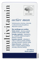 NEW NORDIC Multivitamin Active Man tabletės, 120 vnt.