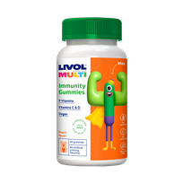 LIVOL  Multi Immunity imunitetui , vaikams guminukai, 60 vnt.