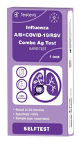 TESTERA A+B gripo / Covid-19 / RSV ComboAg testas, 1 vnt.