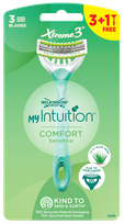 WILKINSON SWORD Myintuition Xtreme3 Comfort Female vienkartiniai skustuvai, 4 vnt.