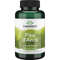 SWANSON PAU D'ARCO 500 Mg, imunitetui,  kapsulės, 100 vnt.