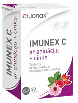 JONAX  Imunex C ežiuolė + cinkas tabletės, 30 vnt.