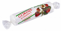 GLIKOZE braškių skonio tabletės, 10 vnt.