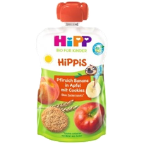 HIPP obuoliai, persikai, bananai, nuo 1 metų tyrės, 100 g
