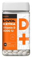 LIVOL  Extra Vitamin D 4000IU tabletės, 120 vnt.