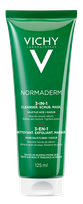 VICHY Normaderm 3in1 - Cleanser, Scrub, Mask prausiklis, 125 ml
