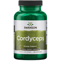 SWANSON Kordicepsas (Cordyceps) 600 Mg, energijos lygio palaikymui,  kapsulės, 120 vnt.