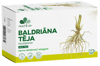 NATĒJA valerijono šaknų arbatos maišeliai, 24 vnt.