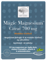 NEW NORDIC  Magic Magnesium magnio citratas tabletės, 60 vnt.