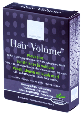NEW NORDIC Hair Volume tabletės, 30 vnt.
