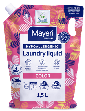 MAYERI Color Refill hipoalerginis skalbimo skystis, 1500 ml