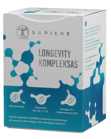 SAPIENS Longevity Complex kapsulės, 60 vnt.