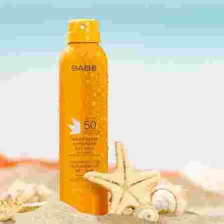 BABE Transparent Sunscreen Wet Skin SPF 50 apsauginis kremas nuo saulės, 200 ml