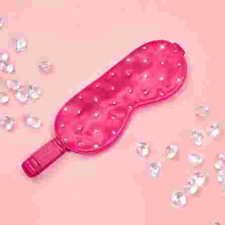 CRYSTALLOVE Crystalized Hot Pink šilkinė akių kaukė, 1 vnt.