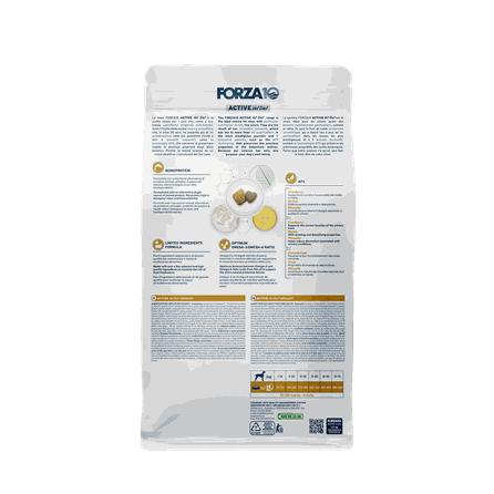 FORZA10 Active VetDiet Urinary, suaugusiems šunims sausas pašaras, 1.5 kg