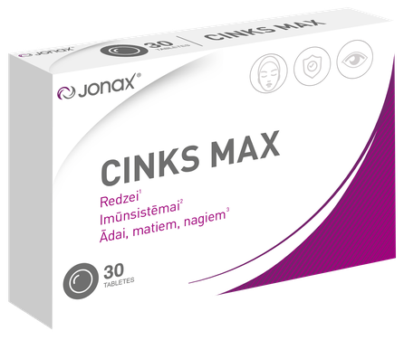 JONAX Cinkas Max tabletės, 30 vnt.