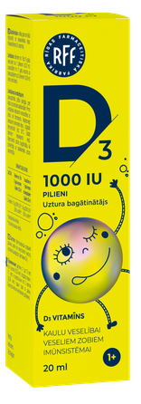 RFF D3 1000 IU lašai, 20 ml